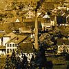 Blick vom Schlössle (Burg Werrach) auf die Papierfabrik um 1930.