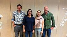 Der neue Vorstand des Musikvereins Erzingen (von links): Lorenz Keller, Carmen Zimmermann, Sabrina Weißenberger und Christoph ...