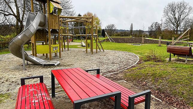 Auch wenn die trüben Novembertage nicht sehr zum Spielplatzbesuch einladen, so ist doch die Aufwertung des Spielplatz Riedwies deutlich ...