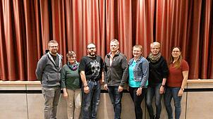 Der Vorstand (von links): Fabian Isele (Vorsitzender), Sigrid Enderle (Kasse), Dirk Zimmermann (kommissarischer Dirigent), Werner Isele ...