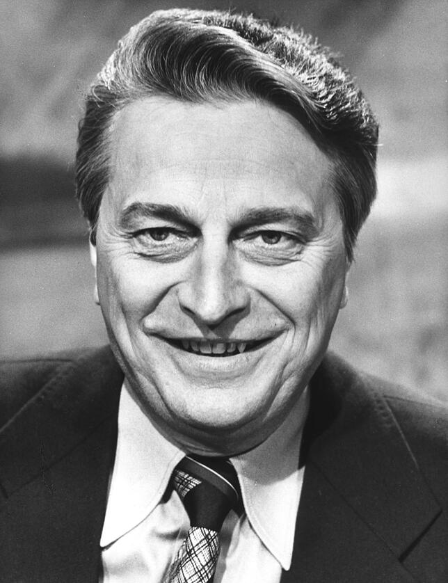 Rudi Michel vom Südwestfunk im Jahr 1976. Zu dem Zeitpunkt hatte Deutschland schon zwei Weltmeistertitel.