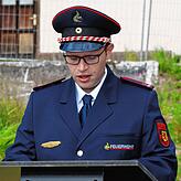 Freut sich auf das neue Feuerwehrgerätehaus: Michael Becker, Abteilungs-Kommandant der Freiwilligen Feuerwehr Unterbränd.