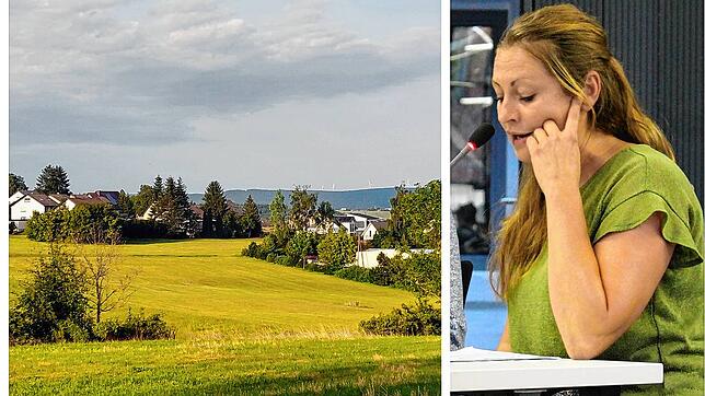 Stellvertretend für zahlreiche Anwohner in Allmendshofen, die in der Nähe des geplanten DRK-Neubaus wohnen, verliest Sabrina Kurth die ...