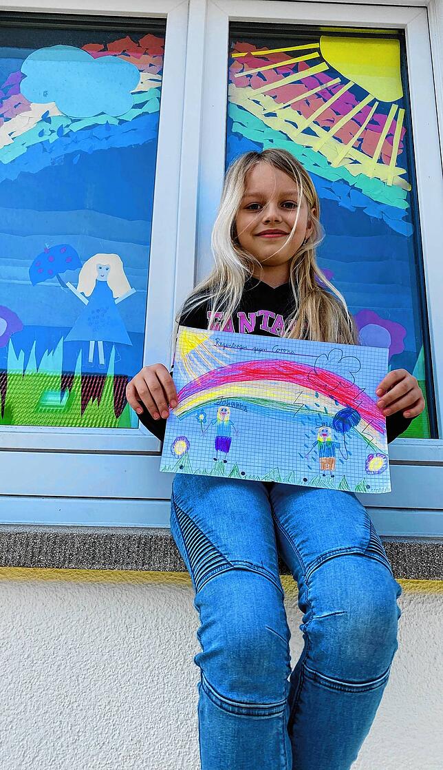 Fleißig gemalt und gebastelt hat Johanna Großmann (7 Jahre) aus Pfullendorf.