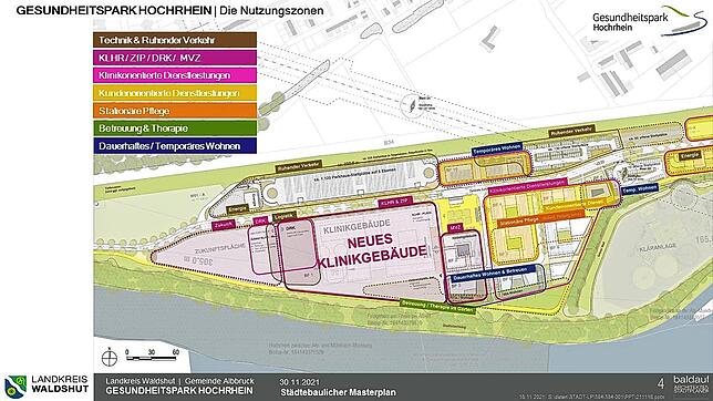 Eine Detailplanung für den Gesundheitspark Hochrhein, der im Jahr 2028 seinen Betrieb aufnehmen soll. Das Zentralkrankenhaus soll im ...