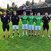 Das neue Trainerteam mit drei Neuzugängen (von links): Patrick Staudt (Spielausschuss), Timo Wagner (Co-Trainer), die Neuzugänge Marcel ...