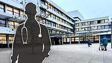 Haupteingang zum Klinikum Friedrichshafen: Wird der Chefarzt bis 2031 als freigestellte Mediziner hier beschäftigt sein?