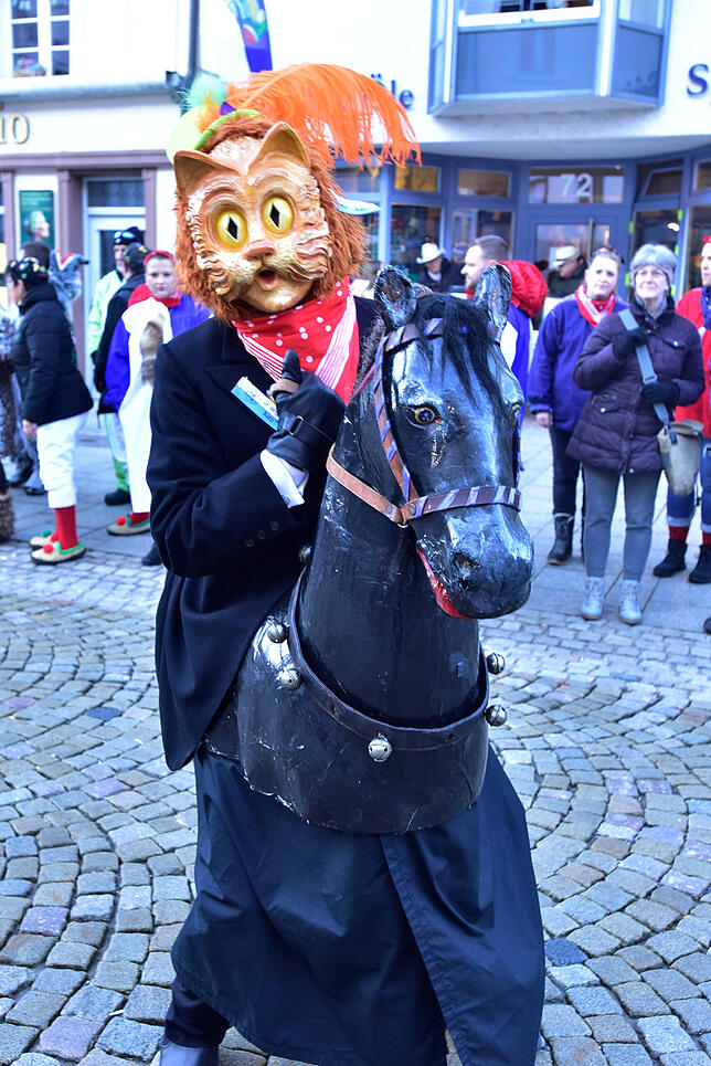 Bild 8: Die Katzenmusik marschiert in die Villinger Innenstadt ein