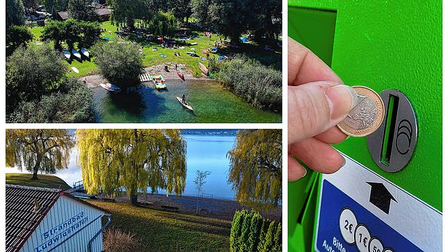 Links oben das Strandbad Bodman, links unten das Strandbad Ludwigshafen.