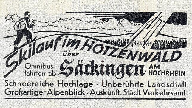 Auch das gab es einmal: Säckingen als Wintersportdestination.