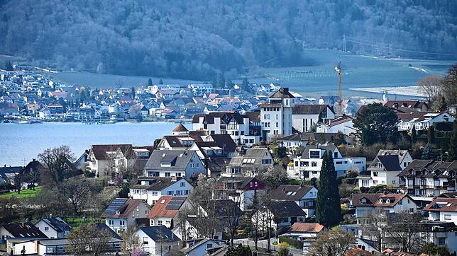 Der Blick von der Bergstraße aus auf Ludwigshafen.