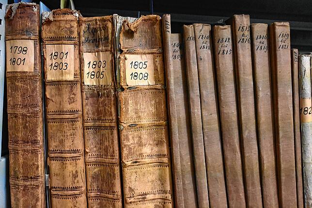 Der Übergang von der Reichsstadt zur einfach Stadt in Baden ist im Archiv anhand der Ratsprotokolle klar erkennbar. „Sie hatten nichts ...