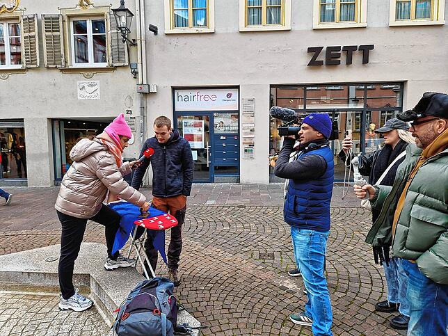 Björn Bader und Milan Bauer sind Extrembügler. Das weckte schon das Interesse des TV-Senders „Pro Sieben“, hier bei Dreharbeiten in der ...