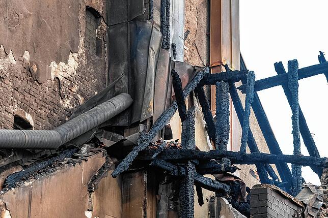 Bild 10: Villingen nach der Brandkatastrophe: Nun zeigt sich das Ausmaß der Zerstörungen