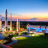 Raketengarten am Kennedy Space Center: In Florida können Urlauber vieles über die Geschichte des US-Raumfahrtprogramms lernen.