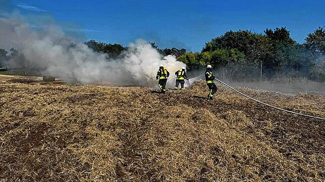 Die Feuerwehr Meßkirch musste bei Rohrdorf einen Flächenbrand löschen.
