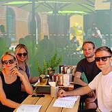 Debbie Dilger, Sarah Kickhöfer, Leander Fiedel und Robin Kazmaier, Studierende aus Konstanz.