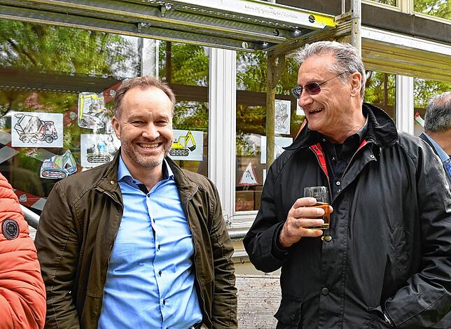 Bürgermeister Matthias Weckbach (links) und Architekt Martin Frei.