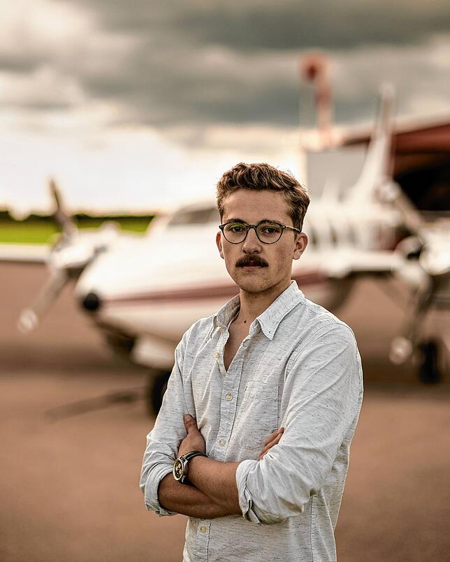 Pilot Samy Kramer: „Die Strecke, die ich fliegen wollte, habe ich im GPS-Gerät einprogrammiert. Das hat nicht lange gedauert.“