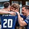 Wir sind wieder da: Der SV BW Murg jubelt über den 3:2-Sieg beim FC Wallbach. Über den Erfolg freuen sich (von links) Dionisio Cascio ...