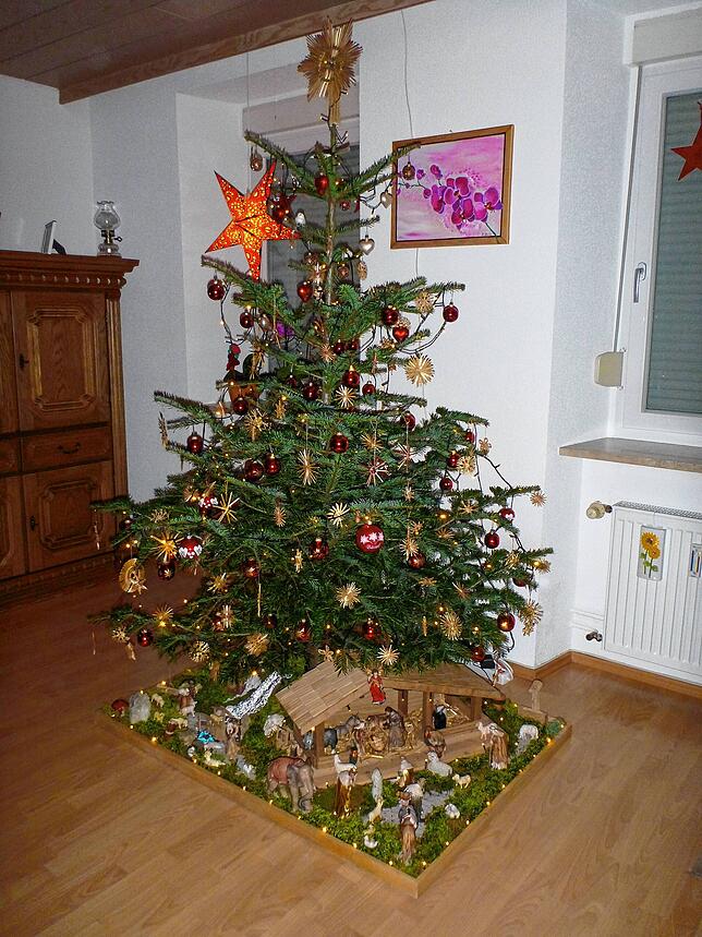 Der Weihnachtsbaum der Familie Bär-Stritt in Stühlingen.