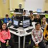 Schüler der Klasse 6b im Computerraum der Gemeinschaftsschule Rheinfelden.