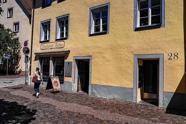 Ein Blick auf den historischen Standort der Bäckerei Beha an der Ecke Kanzleigasse/Schulgasse.