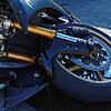 Ein Motorrad nach einem Unfall bei Stetten am kalten Markt. (Symbolbild) Viele Maschinen mit Schweizer Zulassung waren in dieser Saison ...