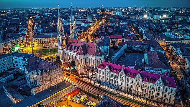 Timisoara bei Nacht.