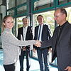 Günther Nufer, Altbürgermeister und Geschäftsführer der Physiotherapieschule Bad Säckingen, sowie die Professoren Walter Niemeier und ...