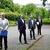 Große Zuversicht: Campusmanager Peter Mast, Projektleiter Ludwig Schöner, Bürgermeister Alexander Guhl und Landrat Martin Kistler auf ...