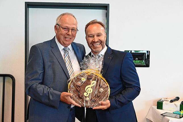 Bürgermeister Johannes Ecke aus Mügeln und Matthias Weckbach