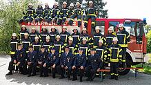 Die Abteilungswehr Rohrdorf. Sie zählt 40 aktive Feuerwehrleute, der Altersabteilung gehören 13 Männer an.