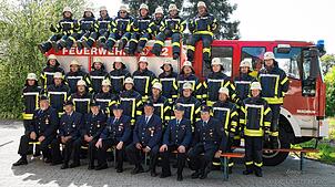 Die Abteilungswehr Rohrdorf. Sie zählt 40 aktive Feuerwehrleute, der Altersabteilung gehören 13 Männer an.
