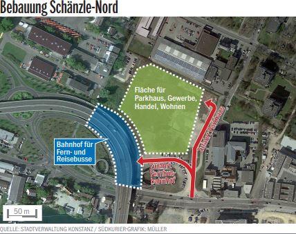 Bild 4: Beim Investoren-Wettbewerb zum Brückenkopf Nord in Konstanz gibt es drei Sieger – und alle müssen nacharbeiten