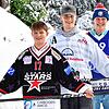 Trio auf sechs Kufen: Armin, Steffen und Marius Helmle (von links) aus Herrischried-Lochhäuser träumen von einer Karriere als ...