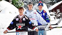 Trio auf sechs Kufen: Armin, Steffen und Marius Helmle (von links) aus Herrischried-Lochhäuser träumen von einer Karriere als ...
