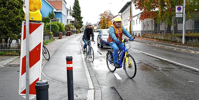 Bild 2: Wenn es mal wieder eng wird: Hier müssen Radfahrer in Konstanz besonders vorsichtig sein