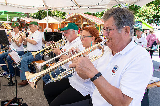 Für den musikalischen Rahmen sorgte während des Fassanstichs der Musikzug St. Florian.