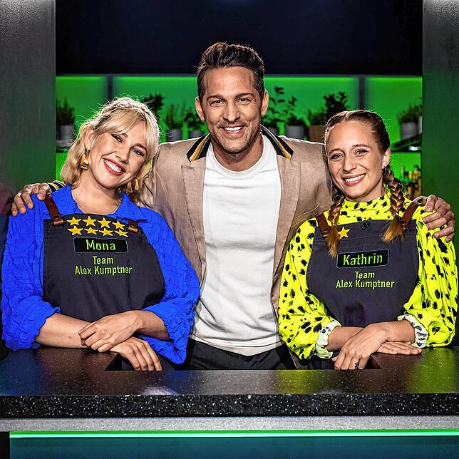 Mona Hiermaier und Kathrin Kotzybik bilden im Finale gemeinsam Team Grün von Spitzenkoch Alex Kumptner – bis Kathrin die Sendung ...