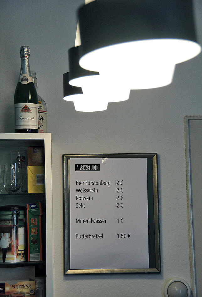 Aus einer übersichtlichen Getränkekarte können Besucher auswählen.