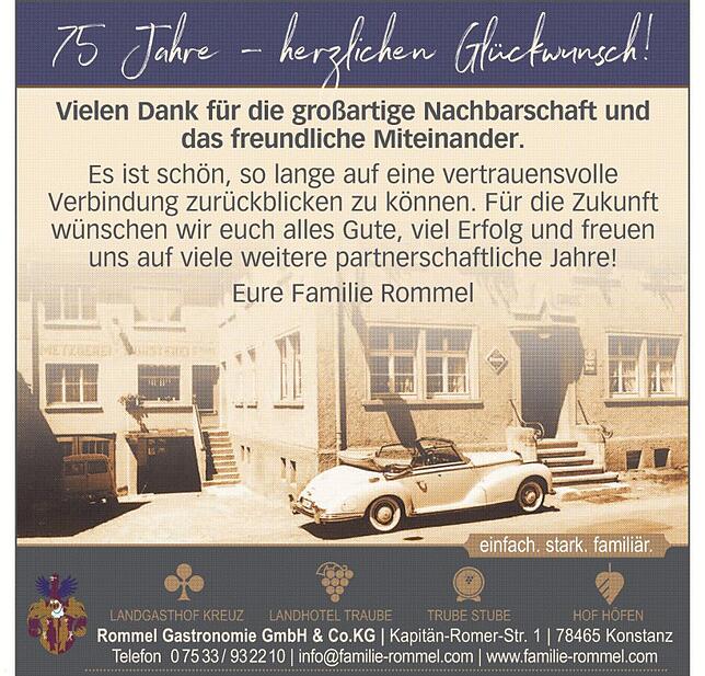 Bild 2: 75 Jahre Metzgerei Hierling Dettingen: Metzgerei Hierling feiert 75-jähriges Jubiläum mit großem Fest
