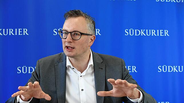 Andreas Schwarz, Vorsitzender der Landtagsfraktion der Grünen in Baden-Württemberg, im SÜDKURIER Medienhaus.