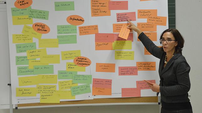 Nadia Kasper-Snouci moderiert den Workshop Miteinander leben.