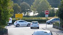 Die Einmündung der Karsauer Straße in die B 34 wird von vielen Karsauern als gefährlich erachtet.