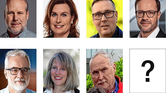 Sie haben ihre Teilnahme an der Kandidatenarena für die Kommunalwahl zugesagt (von links oben): Hubertus Both (Freie Wähler), Kirsten ...