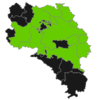 Die Gemeinden, in denen die Grünen die meisten Stimmen geholt haben, sind in der Karte grün eingefärbt. In den schwarz eingefärbten ...