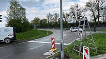 (Archivbild) An der Kreuzung L221/B33 knallt es auch im Mai 2023, wie auf unserem Bild zu sehen. Bei einem Unfall am vergangenen ...