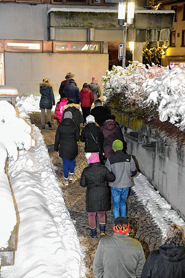 Der Weg führte auch mehrfach am Rathaus vorbei.