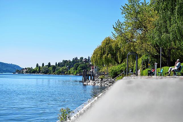 Im Bereich zwischen dem Überlinger Mantelhafen und Yachtclub gilt kein offizielles Badeverbot.